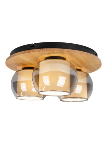 näve Deckenleuchte "TEXAS" in schwarz - (L)35 cm x (B)35 cm x (H)15 cm