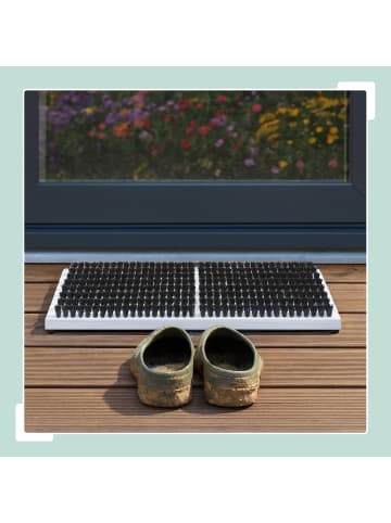 relaxdays Schuhabstreifer in Grau