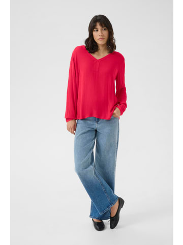 Kaffe Langarm-Bluse Amber Regular fit in True Red