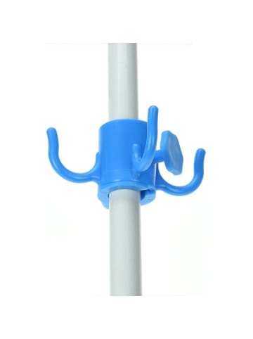 PROGARDEN Haken für Gartenschirm, 4 Haken in Blau, 13 x 16,5 cm