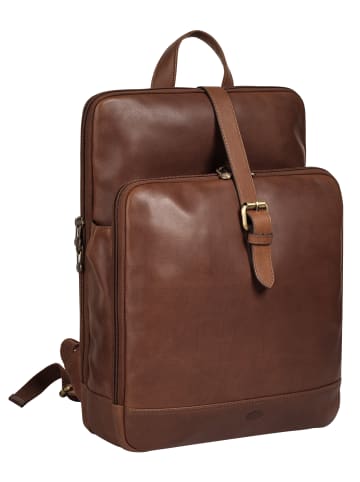 piké Rucksack echt Leder in braun