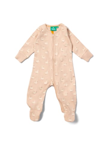 Little Green Radicals Bio-Baumwolle Zip Babygrow in Haferflocken