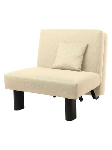 others FALTSESSEL Kalomira Bezug Flachgewebe Metall schwarz / beige