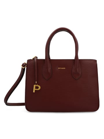 PICARD Calais Handtasche Leder 30 cm in vino