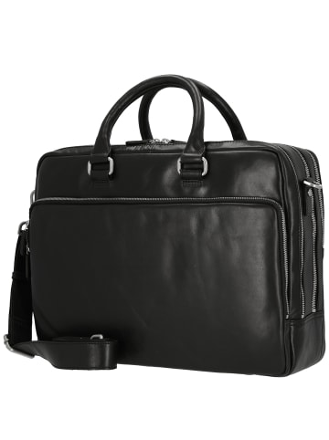 Leonhard Heyden Cambridge - Aktentasche L 3 Fächer Leder 15" 41 cm in schwarz