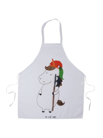 Mr. & Mrs. Panda Schürze Einhorn ohne Spruch in Weiß