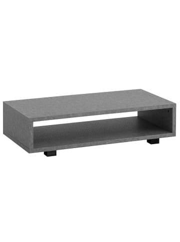 FineBuy Couchtisch in Grau / MDF / 100x50x25