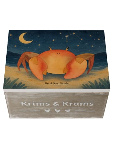 Mr. & Mrs. Panda Box Sternzeichen Krebs Design ohne Spruch in Weiß