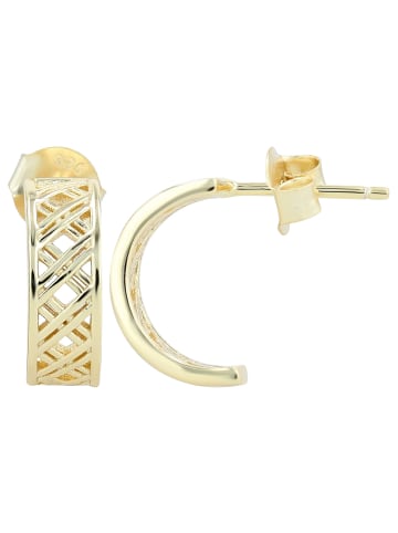 Adeliás Damen Ohrringe – Ohrstecker aus 925 Silber in gold