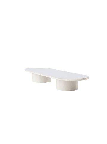 ebuy24 Couchtisch Narvik Beige 60 x 190 cm
