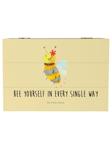 Mr. & Mrs. Panda fotobox Biene Blume mit Spruch in Gelb Pastell
