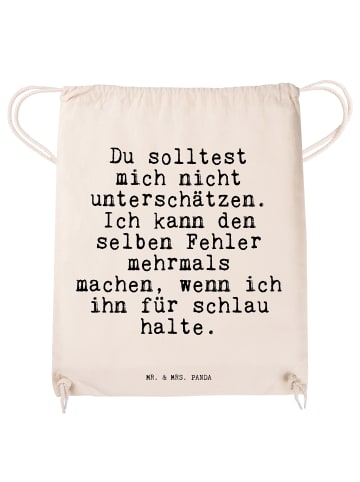 Mr. & Mrs. Panda Gymnastiktasche Du solltest mich nicht... mit S... in Creme