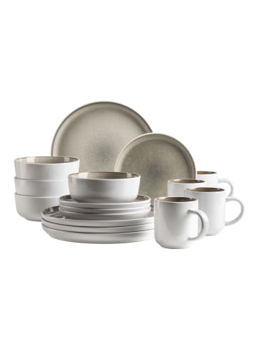 Mäser Geschirrset, Steinzeug Lunaria in Braun