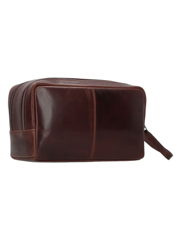 Bugatti Romano Kulturbeutel Leder 25 cm braun