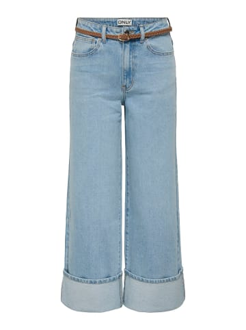 ONLY Jeans mit weitem Bein in Light Blue Denim