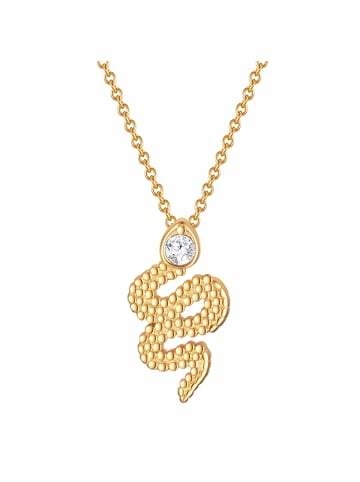 Lulu & Jane Kette mit Anhänger gelbgold verziert mit Kristallen von Swarovski® in gelbgold