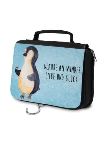 Mr. & Mrs. Panda badtasche Pinguin Marienkäfer mit Spruch in Eisblau