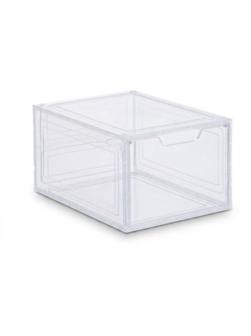 relaxdays 6 x Schuhboxen in Transparent - (B)25 x (H)18 x (T)34 cm
