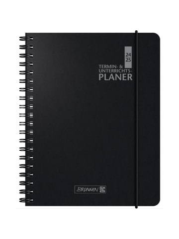 BRUNNEN Lehrerkalender 1 Woche/2 Seiten 2024/2025 ca. A5 17x24cm Baladek schwarz