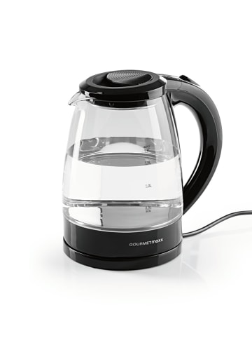Gourmet Maxx Glas-Wasserkocher 1,8l 1800W schwarz  Transparent