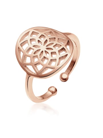 Elli Ring 925 Sterling Silber Ornament, Traumfänger in Rosegold