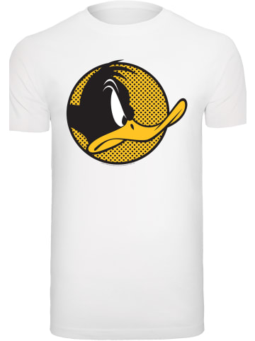 F4NT4STIC T-Shirt Looney Tunes Daffy Duck Dotted Cartoon Logo in weiß