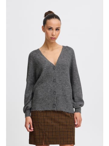 ICHI Strickjacke IHKAMARA CA3 20116948  Moderne Strickjacke mit 4-Knopf-Verschluss in Grau
