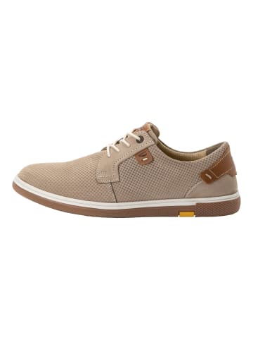 Camel Active Schnürschuhe aus echtem Nubukleder in Beige