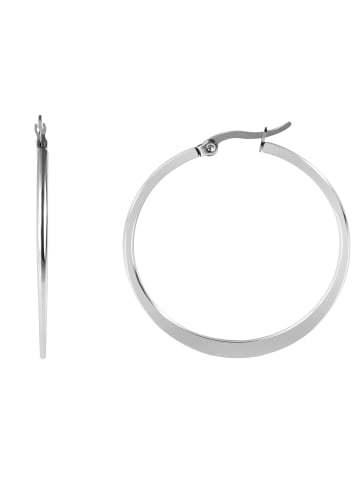 Adeliás Damen Ohrringe – Creole aus Edelstahl in silber