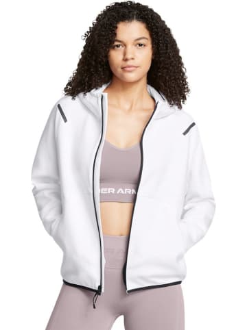 Under Armour Fleecejacke/Fleecepullover "Unstoppable Fleece Fz" in Weiß