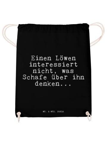 Mr. & Mrs. Panda Jutebeutel Einen Löwen interessiert nicht,... m... in Schwarz