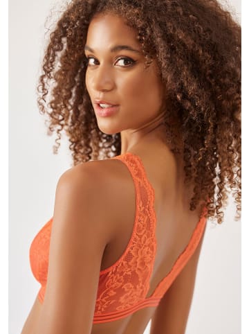 PETITE FLEUR Bralette-BH in orange+schwarz