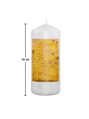Mr. & Mrs. Panda Stumpenkerze Giraffe Kind Design ohne Spruch in Weiß