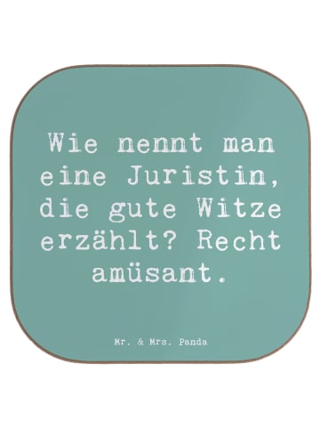 Mr. & Mrs. Panda Untersetzer Spruch Juristin Humor mit Spruch in Meeresbrise