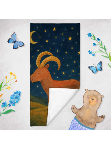 Mr. & Mrs. Panda Handtuch Sternzeichen Steinbock Design ohne Spruch in Weiß