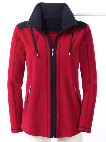 WITT WEIDEN Fleecejacke in rot-schwarz