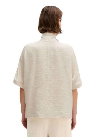 Marc O'Polo Crinkle-Schluppenbluse regular in Grey Silk