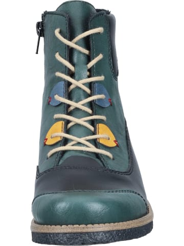 rieker Schnürstiefeletten in peacock/schwarz/honig/royal
