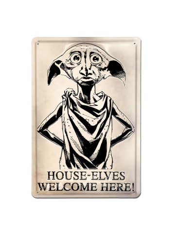 Logoshirt Blechschild House-Elves Welcome Here in farbig