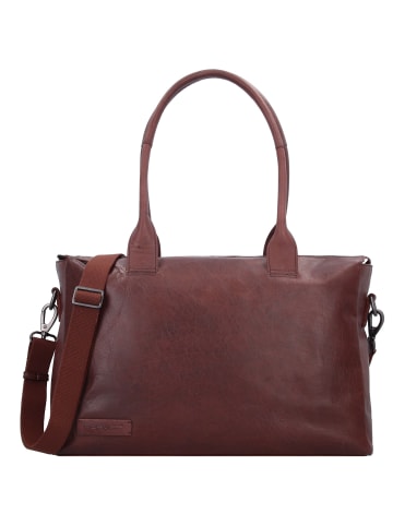 Plevier Rock Beryl Schultertasche Leder 40.5 cm Laptopfach in dunkelbraun