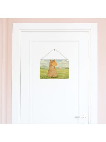 Mr. & Mrs. Panda Deko Wandtafel Alpaka Fahne Design ohne Spruch in Weiß