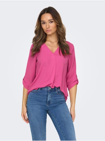 JACQUELINE de YONG Design Shirt TOP JDYDIVYA Freizeit Hemd V-Neck Bluse in Rosa
