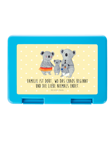Mr. & Mrs. Panda Bento Box Koala Familie mit Spruch in Gelb Pastell
