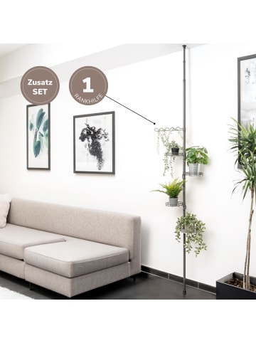 bremermann Zusatz-Rankhilfe, Rankelhilfe für Teleskop-Blumenregal, grau
