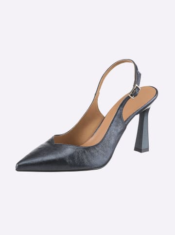 Heine Slingpumps in marine-metallicfarben
