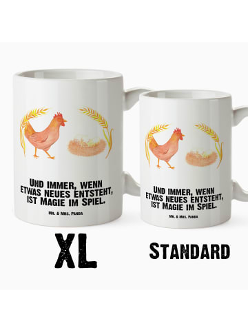 Mr. & Mrs. Panda Keramikbecher Huhn Stolz mit Spruch in Weiß