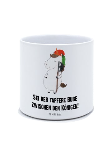 Mr. & Mrs. Panda Pflanzkübel Einhorn  mit Spruch in Weiß