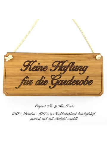 Mr. & Mrs. Panda Wegweiser Keine Haftung für die... mit Spruch in Keine Angabe