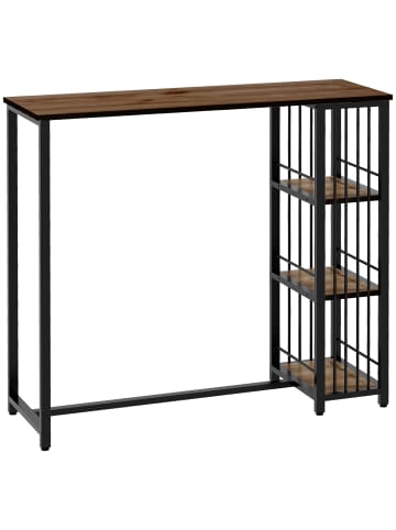 HOMCOM Bartisch-120L x 40B x 105H cm-Braun