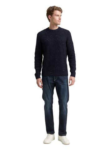 Tom Tailor Pullover STRUCTURED MIX CREWNECK PULLOVER in Blau